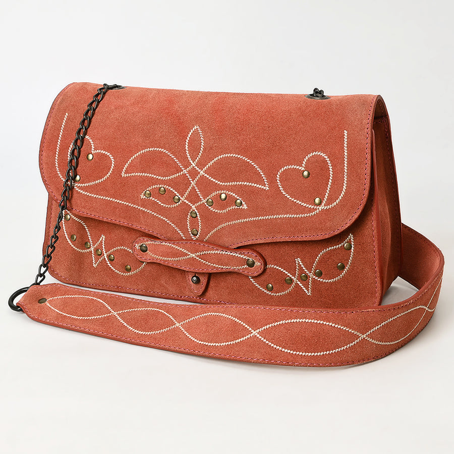 ADBGZX104C Genuine Suede Leather W. women bag by Hilason – Cowboy and equestrian accessories