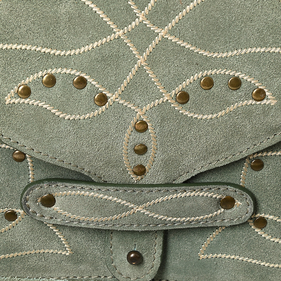 ADBGZX105AGenuine Suede Leather Western women bag