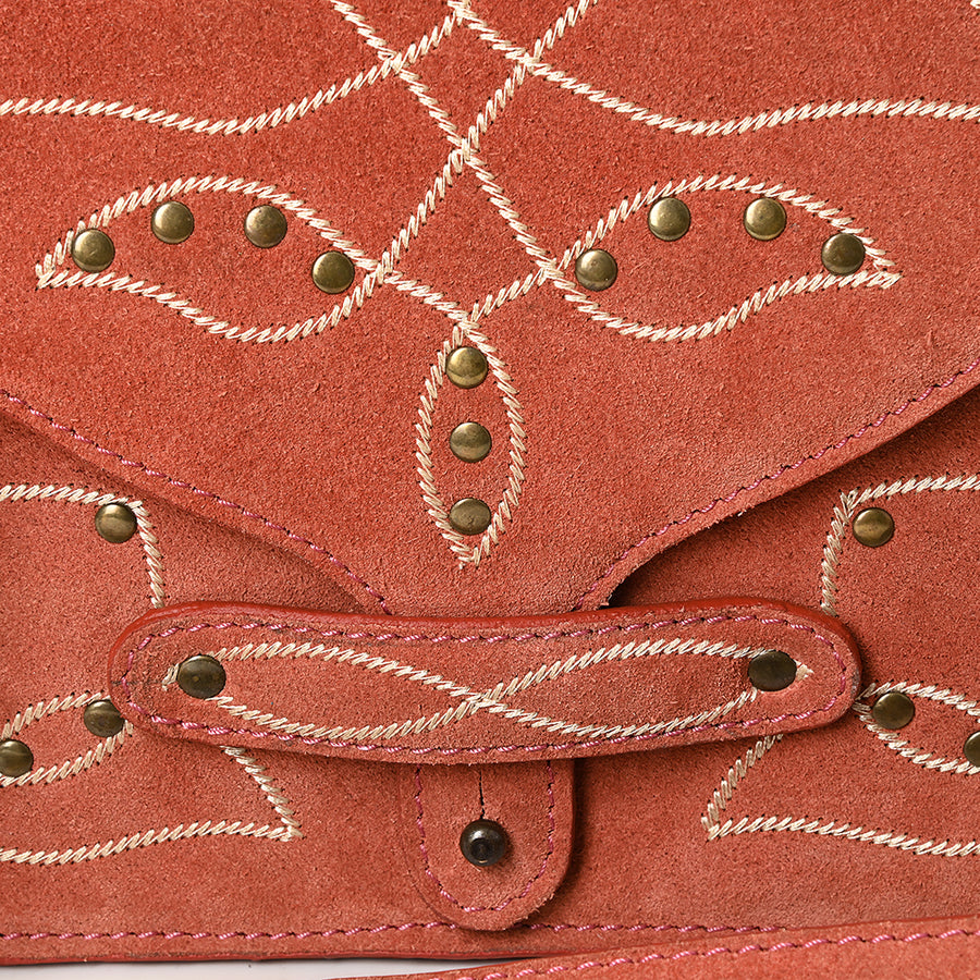ADBGZX105C Genuine Suede Leather Western women bag