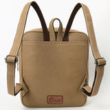 OHLAY Backpack Upcycled Canvas Hair On Genuine Leather Women Bag Western Handbag Purse