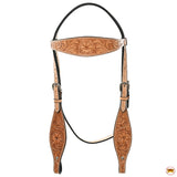 HILASON Western Horse Headstall Breast Collar Set Tack Genuine American Leather