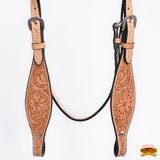 HILASON Western Horse Headstall Breast Collar Set Tack Genuine American Leather