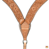 HILASON Western Horse Headstall Breast Collar Set Tack Genuine American Leather