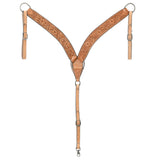 HILASON Western Horse Headstall Breast Collar Set Tack Genuine American Leather