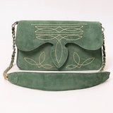 American Darling Suede Bag Genuine Leather Clutch Bag