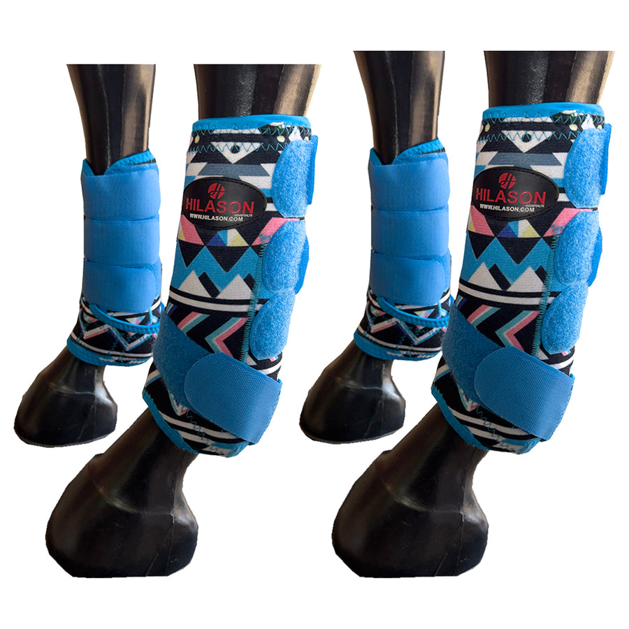 Sml Hilason Horse Medicine Sports Boots Front Rear Hind Leg Protective Shock Absorbing - Uhorse