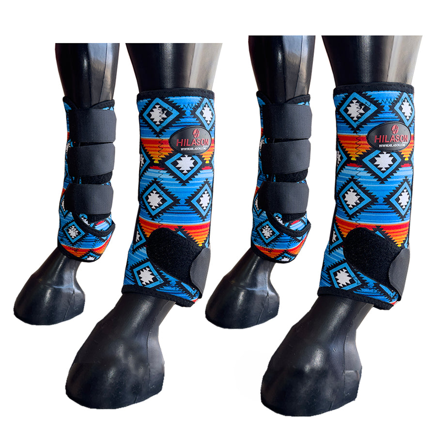 Sml Hilason Horse Medicine Sports Boots Front Rear Hind Leg Protective Shock Absorbing - Uhorse