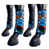 medium Hilason Horse Medicine Sports Boots Front Rear Hind Leg Protective Shock Absorbing - Uhorse