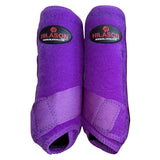 L M S Hilason Horse Front Rear Hind Leg Sport Boots Set of 4 Purple