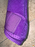 L M S Hilason Horse Front Rear Hind Leg Sport Boots Set of 4 Purple