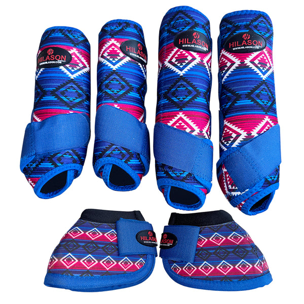 Hilason Horse Medicine No Turn Bell Boots Sports Front Rear Hind Leg Protective - Uhorse