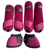 L Hilason Horse Medicine No Turn Bell Boots Sports Front Rear Hind Leg Protective - Uhorse