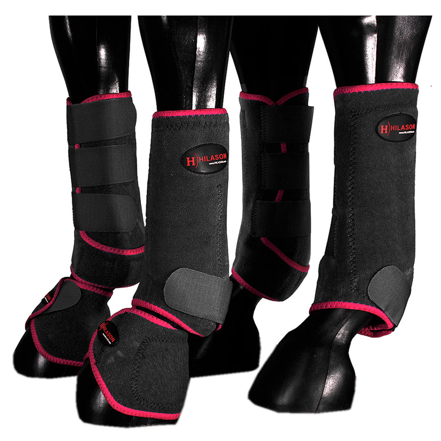 HILASON L M S Horse Front Rear Hind Leg Sport Boots and Bell Boots 6 Pack - Uhorse