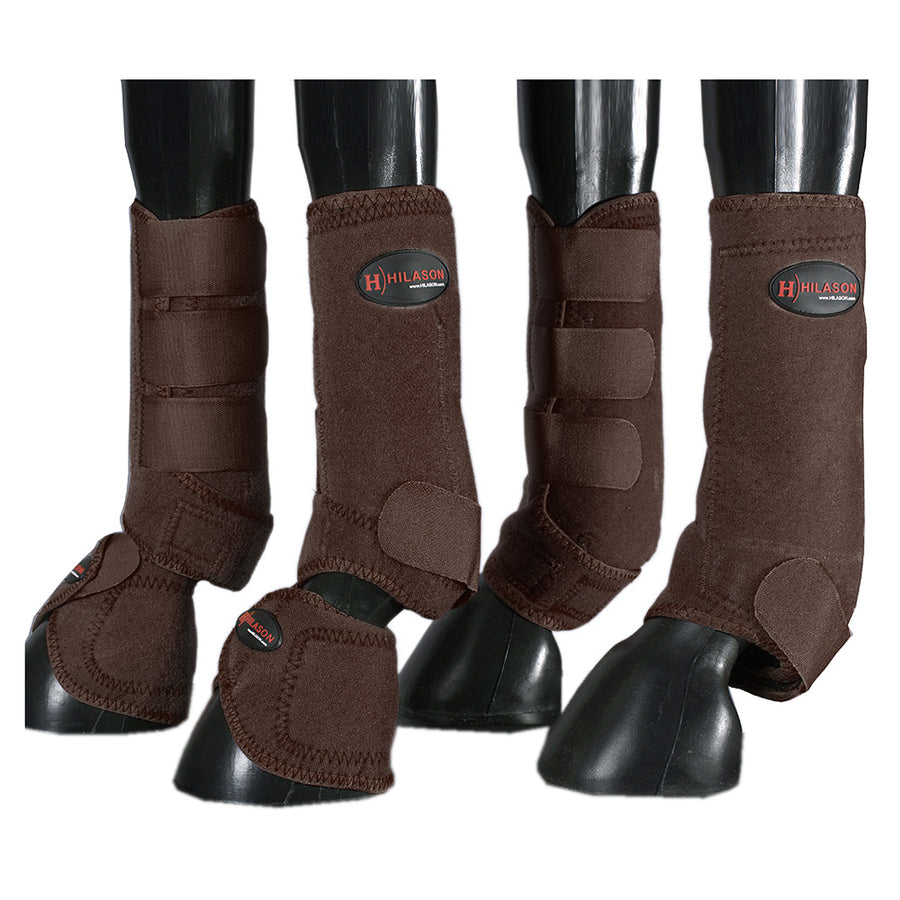 HILASON L M S Horse Front Rear Hind Leg Sport Boots and Bell Boots 6 Pack - Uhorse