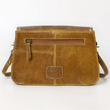 American Darling Small Western Cross Body Bag Handcrafted from Genuine Leather | Boot Stitched Flap, Buckstitch Trim & YKK Zipper