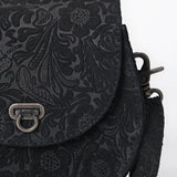 American Darling Western Cross Body Bag Handcrafted from Floral Embossed Genuine Leather | Damascus Design, Flap Closure & YKK Zipper
