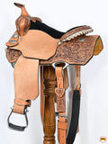 HILASON Western Horse Saddle Ranch Roping Roper American Leather Tan