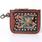 American Darling Coin Purse Hand Tooled Genuine Leather Women Bag W.
