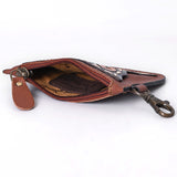 American Darling Coin Purse Hand Tooled Genuine Leather Women Bag W.