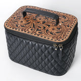 American Darling Jewelry Case Hand Tooled Hair-On Genuine Leather Women Bag Western Handbag Purse