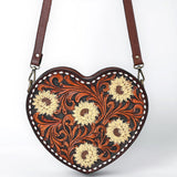 American Darling Canteen Hand Tooled Genuine Leather women bag western handbag purse