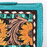 American Darling Coin Purse Hand Tooled Genuine Leather Women Bag Western Handbag