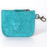 American Darling Coin Purse Hand Tooled Genuine Leather Women Bag Western Handbag