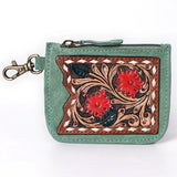 American Darling Coin Purse Hand Tooled Genuine Leather Women Bag Western Handbag