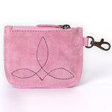 American Darling Coin Purse Hand Tooled Genuine Leather Women Bag Western Handbag