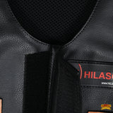 Hilason Bull Riding Kids Junior Youth Pro Rodeo Genuine Leather Vest With Floral Hand Carved