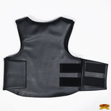 Hilason Bull Riding Kids Junior Youth Pro Rodeo Genuine Leather Vest With Floral Hand Carved