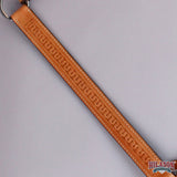 Hilason Western Horse Breast Collar Handtooled American Leather Tan