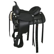 Hilason W. H. Flex Tree Saddle Cordura Synthetic Trail Pleasure Black