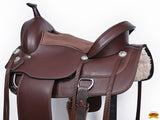 Hilason Western Horse Flex Tree Saddle Cordura Synthetic Trail Pleasure Brown