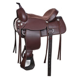 17 In Hilason Western Horse Flex Tree Saddle Cordura Synthetic Trail Pleasure Brown - Uhorse
