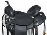 Hilason Western Horse Flex Tree Saddle Cordura Synthetic Trail Pleasure Black