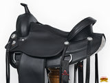 Hilason Western Horse Flex Tree Saddle Cordura Synthetic Trail Pleasure Black