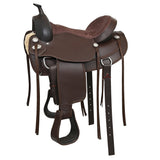 Hilason Western Horse Flex Tree Saddle Cordura Synthetic Trail Pleasure Brown - Hilason
