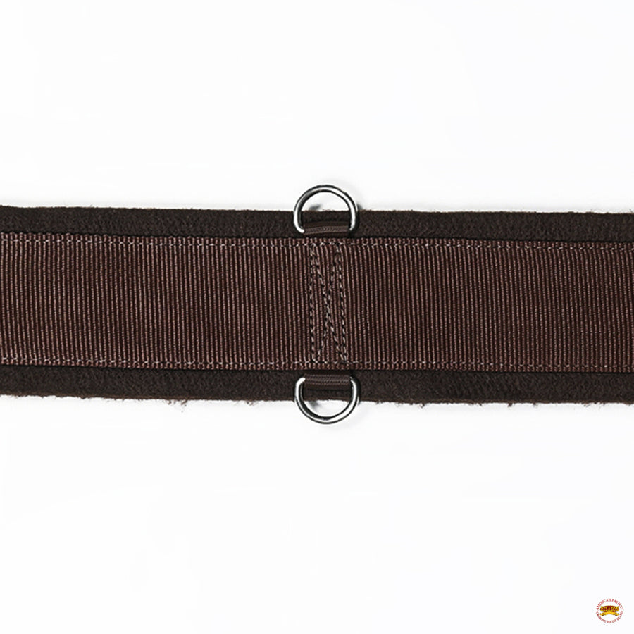 HILASON Western Horse Felt Lined Straight Saddle Cinch Girth with Stainless Steel Buckle Black