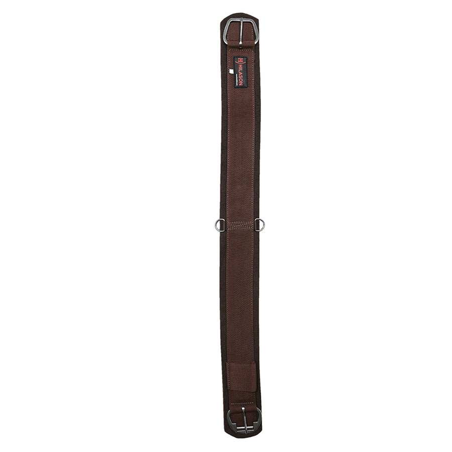 28 In Hilason Western Horse Felt Lined Straight Saddle Cinch Girth Stainless Steel Buckle Brown - Uhorse