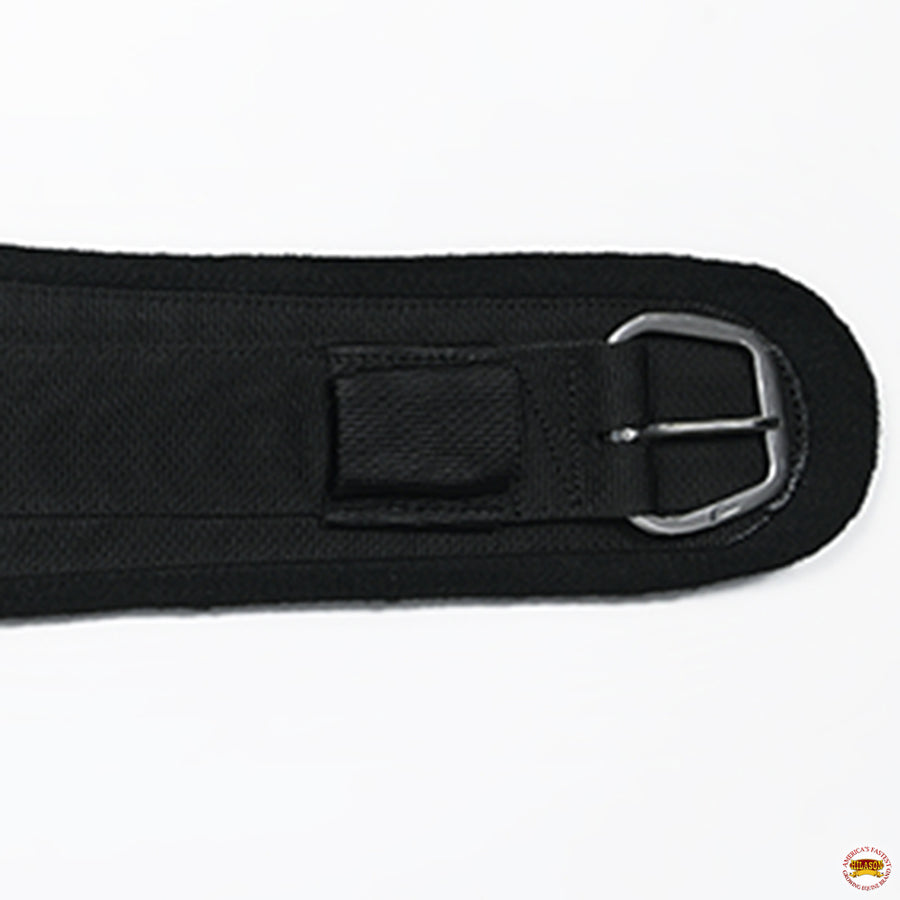 HILASON Western Horse Felt Lined Roper Saddle Cinch Girth Stainless Steel Buckle Black
