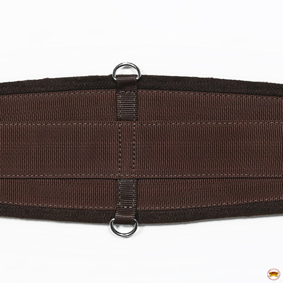 HILASON Western Horse Felt Lined Roper Saddle Cinch Girth Stainless Steel Buckle Black