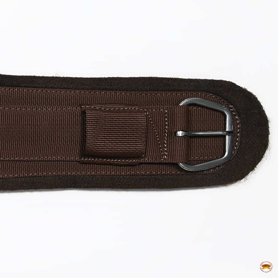 HILASON Western Horse Felt Lined Roper Saddle Cinch Girth Stainless Steel Buckle Black