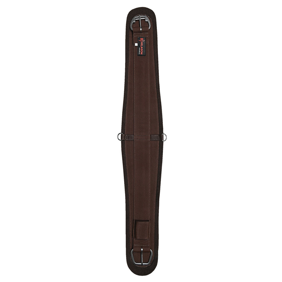 24 In Hilason Western Horse Felt Lined Roper Saddle Cinch Girth Stainless Steel Buckle Brown - Uhorse