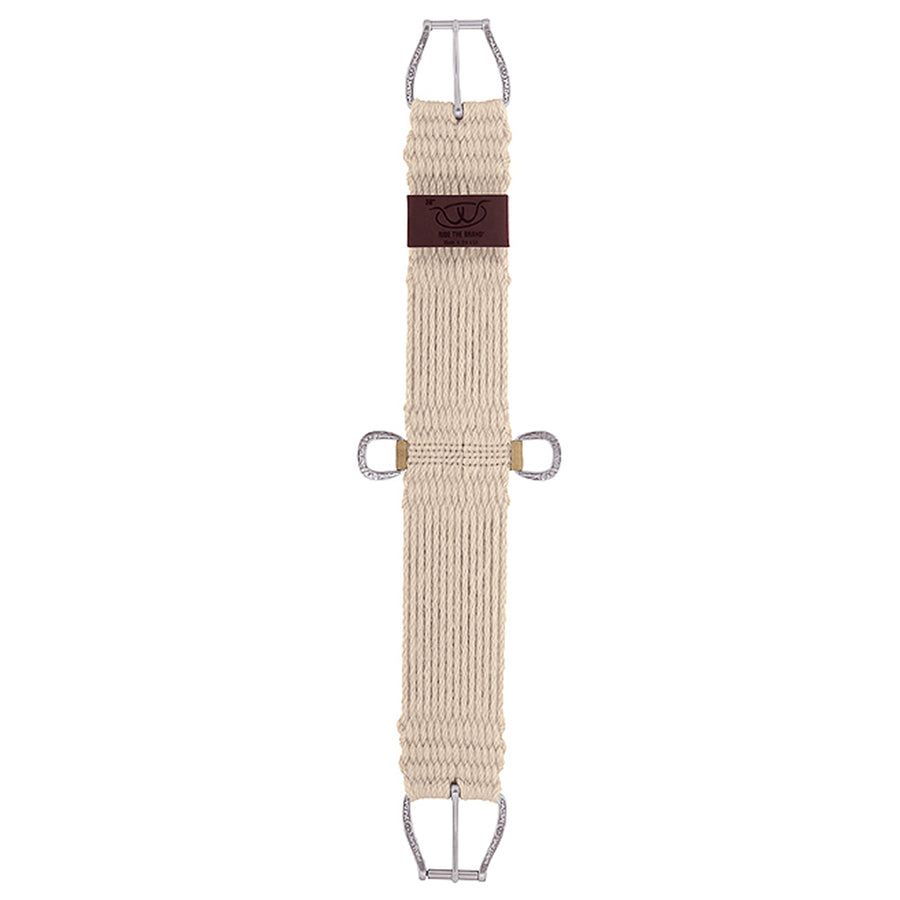 30" 100% Mohair 27 Strand Straight Cinch Girth with Jeremiah Watt Hardware - Uhorse