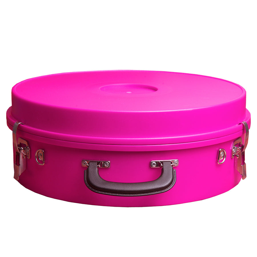 Magenta round carrying case with handle - Uhorse