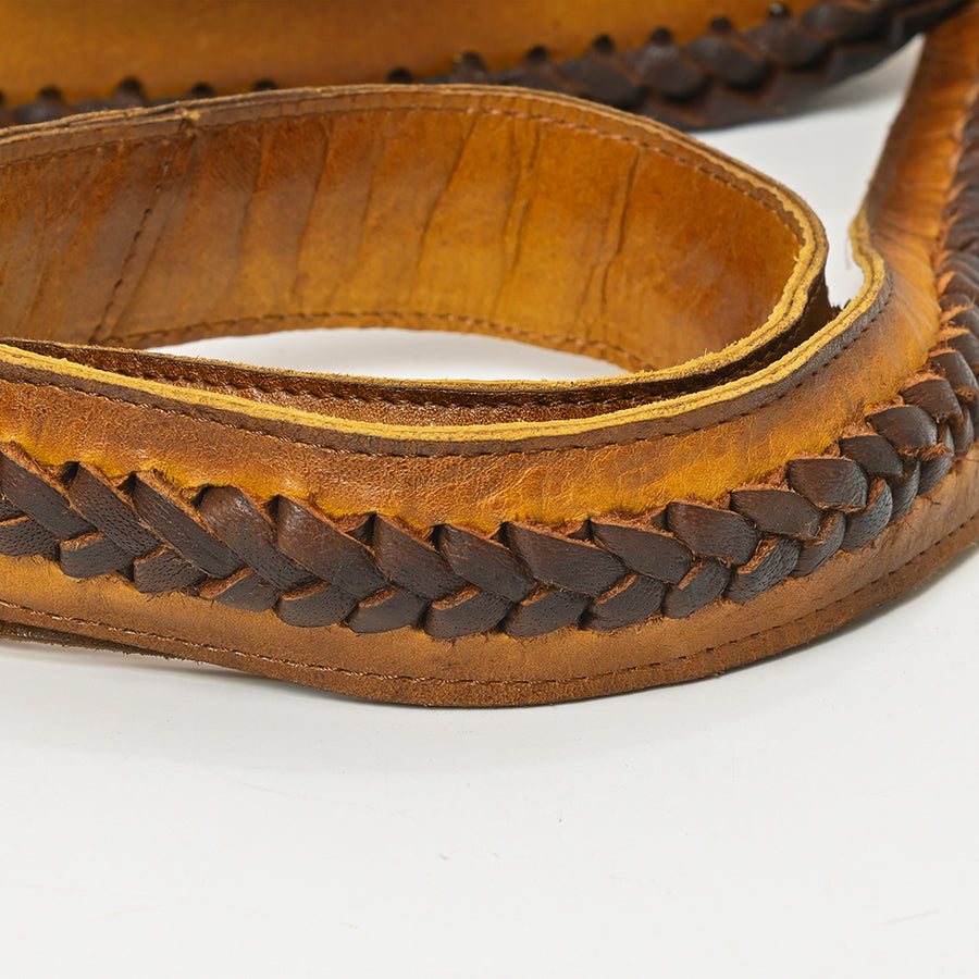 American Darling Handcrafted Western Leather Crossbody Bag for Women – Braided Trim Shoulder Purse