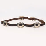 American Darling Genuine Leather Women Belt Dark Brown With Concho 51 Inches