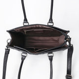 American Darling Western Tote Bag Handcrafted from Quilted Genuine Leather | Boot Stitched Accent Panel, Crossbody Strap & YKK Zipper