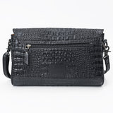 American Darling Envelope Bag Croc Genuine Leather Women's Handbag Purse